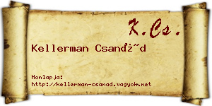 Kellerman Csanád névjegykártya